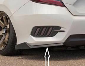 Honda Civic X 2017-2018-2019-2020-2021 Rear Bumper Canards SPlitters