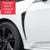 Honda Civic 2017-2021 CarbonFibre Texture Long Fender Vents ABS Plastic 02 Pcs