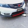 Bumper Splitter Cover For Honda City Lip Spoiler (Plastic) - 4 PCS