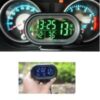 Car Digital Clock LED Lighted Temperature Gauge Voltmeter 3 in 1