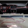 Honda Civic 2017-2021 Dashboard Red/Carbonfibre Trim Set