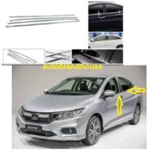 Honda City 2022 Chrome Weather Strips Material: Stainless Steel 04 Pcs Double Tape Fitting No Alteration Required