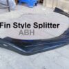 Shark Fin Style Front Bumper Splitter Gloss Black Material: Plastic, 03 Pc, Screw Fitting, No Alteration Universal Fit Product