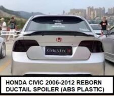 Honda Civic 2006-2012 Reborn Trunk Ducktail Spoiler (ABS Plastic) Material: ABS Plastic Installation Method: Double Tape (Not Included) Unpainted No Alteration Required Suitable Models: 2006-2007-2008-2009-2010-2011-2012