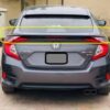 Honda Civic 2017-2021 RS Turbo Trunk Spoiler ABS Plastic Material: Plastic Fitting Method: Double Tape Unpianted Builtin LED
