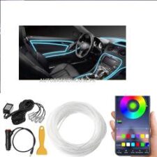 Car Atmosphere Light Ambient Interior Decoration App Sound Control Wireless RGB Neon Led Strips Auto Flexible Lamps