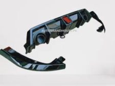 Honda Civic 2017-2021 Rear Bumper Diffuser Color: Glossy Black 03 Pcs (01 Centre Diffuser, 02 Side Splitters) 01 LED Brake Light Clip-on Fitting No Alteration Required Suitable Models: 2016-2017-2018-2019-2020-2021