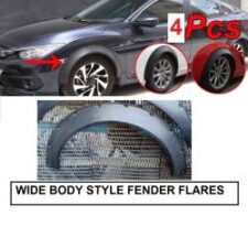 Wide Body Style Fender Flares 04 Pcs Universal Fit Product Material Plastic 04 Pcs Installation Double Tape or Screws