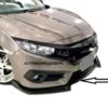 Honda Civic 2017-2018-2019-2020-2021 Front Bumper Splitter Plastic Glossy Sharp Edge