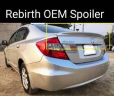 Honda Civic 2013-2014-2015-2016 OEM Style Trunk Spoiler ABS Plastic