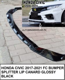 Honda Civic 2017-2021 FC Bumper Splitter Plastic Glossy BLACK